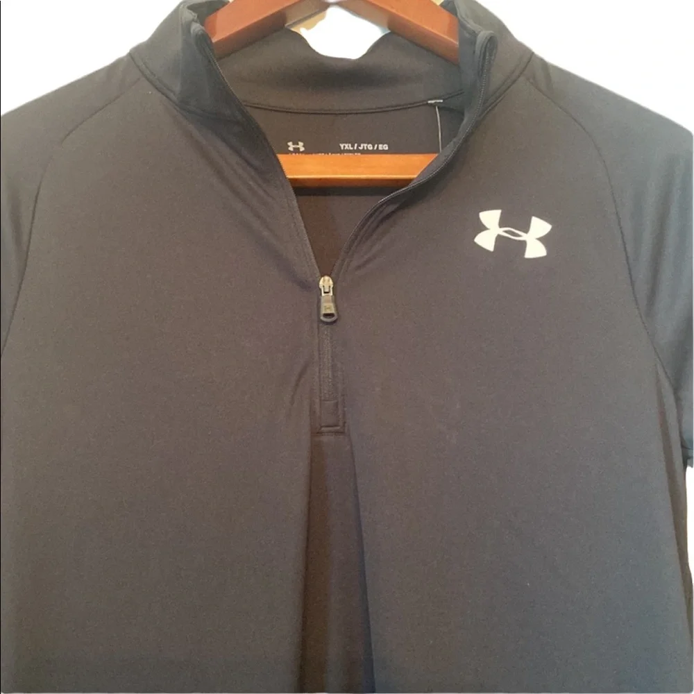 Youth Under Armour Black Long Sleeved Athletic Jacket